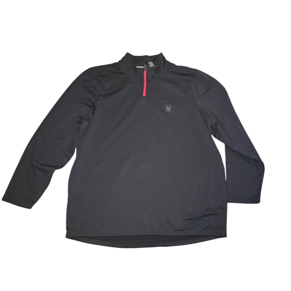 Spyder Active SPM808U ProW=B Black & Red 1/4 Zip Performance Pullover‎ Size XL - Picture 3 of 10